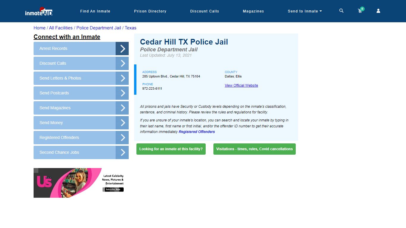 Cedar Hill TX Police Jail & Inmate Search - Cedar Hill, TX